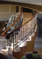 Escalier en colimaçon en acier personnalisé HZ avec rampes en fer forgé, escalier moderne pour usage intérieur, installation DIY