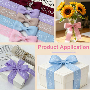 100 Yards Roll Brand <strong>Ribbon</strong> Custom Grosgrain <strong>Ribbons</strong> Printed Custom <strong>Ribbon</strong> with LOGO 3D Raised Logo <strong>Ribbon</strong> - Product Image 4