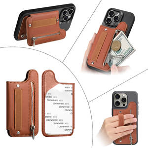 Portefeuille Homme Slim en Cuir PU avec Pince Magique, Fermeture Éclair, Porte-Monnaie Élastique, Blocage RFID, Porte-Cartes de Crédit Décontracté à Ouverture Facile - Product Image 4