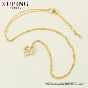 Xuping-Colgante de hojas de 14K chapado en oro, joyería de otoño 00836 - Product Image 3