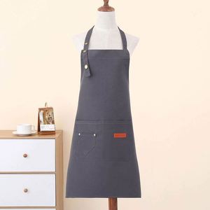 Tablier de travail en toile personnalisé avec logo, nouveau design, pour le nail art, la beauté, la peinture, les restaurants occidentaux, les cafés, la cuisine et le barbecue - Product Image 1