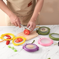Ui-opslag Avocado Saver 4-delige anti-oxidatie siliconen fruit- en voedselbewaarboxen multifunctionele koelkastorganizer