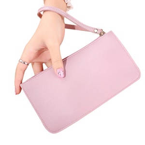 Hot Sales Gift Long Zipper Leather Clutch <b>Wallet</b> with Custom Logo Pouch for Women <b>Waterproof</b> - Product Image 1
