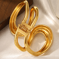 KISSWIFE Grand Bracelet Manchette Géométrique Punk en Alliage de Zinc Évidé pour Femme, Bijou Tendance
