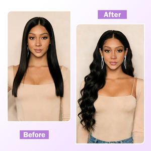 Extensiones de cabello de ganchillo con ondas profundas, venta de fábrica, de 12 a 32 pulgadas, 100% cabello virgen Remy indio, para trenzar. - Product Image 6