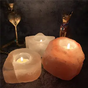 Himalayan salt lamp candlestick soy wax candle interior decoration wedding birthday party gift box handmade scented candle