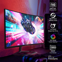 Moniteur de Jeu LED Incurvé 32 Pouces Sans Bordures 4K PC Gamer 2K 165 Hz 2800R