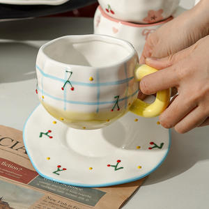 Juego de Taza y Platillo de Café Estilo <span class=keywords><strong>Chino</strong></span> con Esmalte de Lujo Discreto Jin <span class=keywords><strong>Li</strong></span> 1060-010 para <span class=keywords><strong>Restaurante</strong></span> y Uso Doméstico - Product Image 3