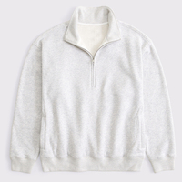 Logo personnalisé pour femmes Ultra Soft Premium Fleece Quarter Zip Pullover 100% Cotton Sweatshirt