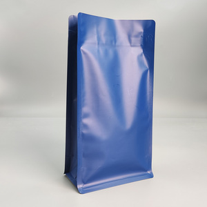 Sacs d'emballage pour café personnalisés à fond plat avec valve unidirectionnelle et fermeture éclair de qualité supérieure - Product Image 2
