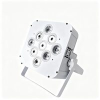 Projecteur LED plat RVBWA 9*18W à piles pour intérieur, compatible DMX sans fil, idéal pour l'éclairage de scène DJ