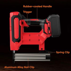 Cordless <b>Brad</b> Nailer, 21V Battery Powered Nail Gun for Woodworking Furniture, 2400mAh Rechargeable 2-in-1 Staple Gun Cordless - Product Image 3