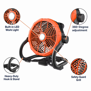 <b>Large</b> Capacity Portable 24000mAh Rechargeable Outdoor Camping Fan Table Fan With LED Light and Power Bank for <b>Tents</b> - Product Image 1