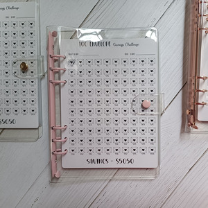 Cá nhân Frost rõ ràng Bền PVC lá lỏng <span class=keywords><strong>A5</strong></span> 100 Phong Bì tiết kiệm thách thức tùy chỉnh tiền tiết kiệm tổ chức hệ thống chất kết dính - Product Image 4