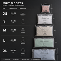 Sacs d'emballage personnalisés en PE/EVA mat givré, sacs refermables réutilisables pour vêtements, boutiques de mode, marques, vente en gros