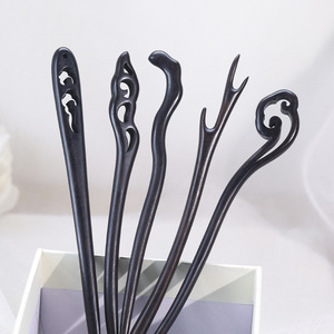 ปิ่นปักผมไม้มะเกลือคุณภาพสูงปิ่นปักผมไม้จันทน์สไตล์จีนคลาสสิกสำหรับผมมวยสีม่วงธรรมชาติเครื่องประดับผม - Product Image 4