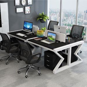 AILICHEN Modern Staff Work Chair and Double Screen Conference <strong>Computer</strong> Desk <strong>Simple</strong> Design with <strong>Foldable</strong> &amp; Extendable Features - Product Image 5