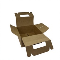 Boîte à gâteau en papier kraft avec poignée, boîte d'emballage pliable écologique pour pâtisserie à emporter, pour boulangerie, dessert, cadeau