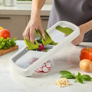 MIXWARES Coupe-légumes multifonctionnel avec poignée de précision pour aliments, <span class=keywords><strong>râpe</strong></span> à <span class=keywords><strong>carottes</strong></span> et pommes de terre pour la maison - Product Image 1
