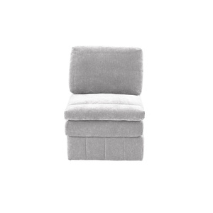 DB 1pc granit Morgan tissu-une chaise sans bras en daim chaise modulaire en peluche canapé sectionnel salon Accent meubles - Product Image 3