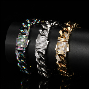 Cadena Cubana de Acero Inoxidable Chapada en Oro, Estilo Miami, Resistente a la Decoloración, para Hombre - Product Image 4