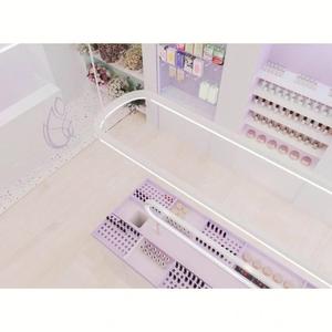 Dẫn chiếu sáng vẻ đẹp trang điểm Bộ cửa hàng đồ trang sức hiển thị tủ hiện đại MDF mỹ phẩm <span class=keywords><strong>Showcase</strong></span> hiển thị kiosk - Product Image 3