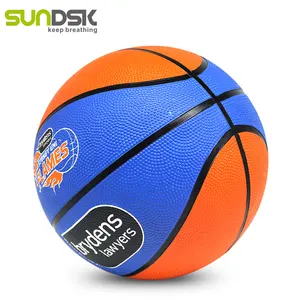 Outdoor & Indoor Rough Surface Mixed Color Child Youth Soft size 3 5 7 rubber ballon de basket-ball for Training
