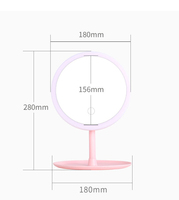 Miroir de maquillage portable de style nordique avec éclairage LED pour les voyages ou la maison, miroir de coiffeuse, ensemble de coiffeuse cosmétique