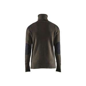 BLAKLADER - 463010714598XXL Pull en laine Vert olive foncé/Gris foncé-EAN 7330509754313 WORK HOODIES - Product Image 2