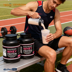 TBG BRC AA Certificat CNAS OEM ODM <span class=keywords><strong>WHEY</strong></span> <span class=keywords><strong>PROTEIN</strong></span> pour la réparation musculaire Fraise Chocolat Saveur pour rendre la nutrition agréable - Product Image 1