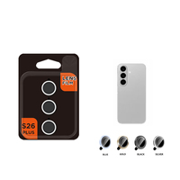 Protection d'objectif d'appareil photo en verre trempé avec anneau métallique pour iPhone 15 16 17 18 Pro Max – Installation facile par pression