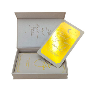 Hochwertige benutzer definierte gedruckte Selbst liebe inspirierende Zitate Bestätigung karte Exquisite Gold gestempelt Fabrik preis zum Spielen - Product Image 1