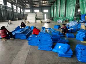 Vente en gros bâche de camion robuste de 5.3oz feuille de poids lourds étanche anti-éclaboussures pour remorques à plat sauter camions oeillets renforcés - Product Image 6