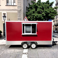 Remorque alimentaire mobile Greenfist GF-S500 de 4,2 mètres, camion de restauration rapide commercial, 220V, capacité personnalisable, entièrement équipée, en acier inoxydable