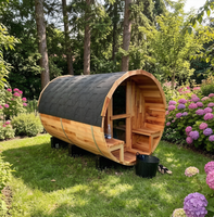 Sauna extérieur pour 6 à 8 personnes avec véranda