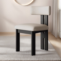 Chaises de Salle à Manger en Bois Confortables d'Amérique avec Pieds en Bois et Tissu Bouclé de Laine, pour Restaurant, Hôtel et Mariage, avec Coussin Rembourré