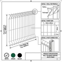 Clôture de sécurité en acier galvanisé robuste et écologique de 6 pieds (6/5/6) pour plaza commerciale, anti-escalade, double clôture de périmètre pour jardin