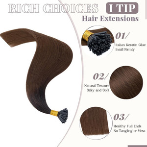 Extensiones de Cabello Humano Natural con Punta I, 100% Queratina, Estilo Liso, Doble Trama, de Vietnam, <span class=keywords><strong>Precio</strong></span> al por Mayor - Product Image 3