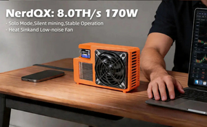 NerdQX 8T 홈 오피스 솔로 마이너 BM1370 ASIC 마이닝 장비 무소음 <span class=keywords><strong>BTC</strong></span> 메탈 1년 보증 - Product Image 4
