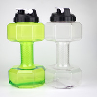 2025 nouveauté Fitness coloré en plastique 2.2L haltère bouteille d'eau Fitness Shaker haltère bouteille d'eau