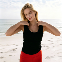 Tank Top Wanita Bergaya Model Crop Nyaman, Atasan Kasual Modis