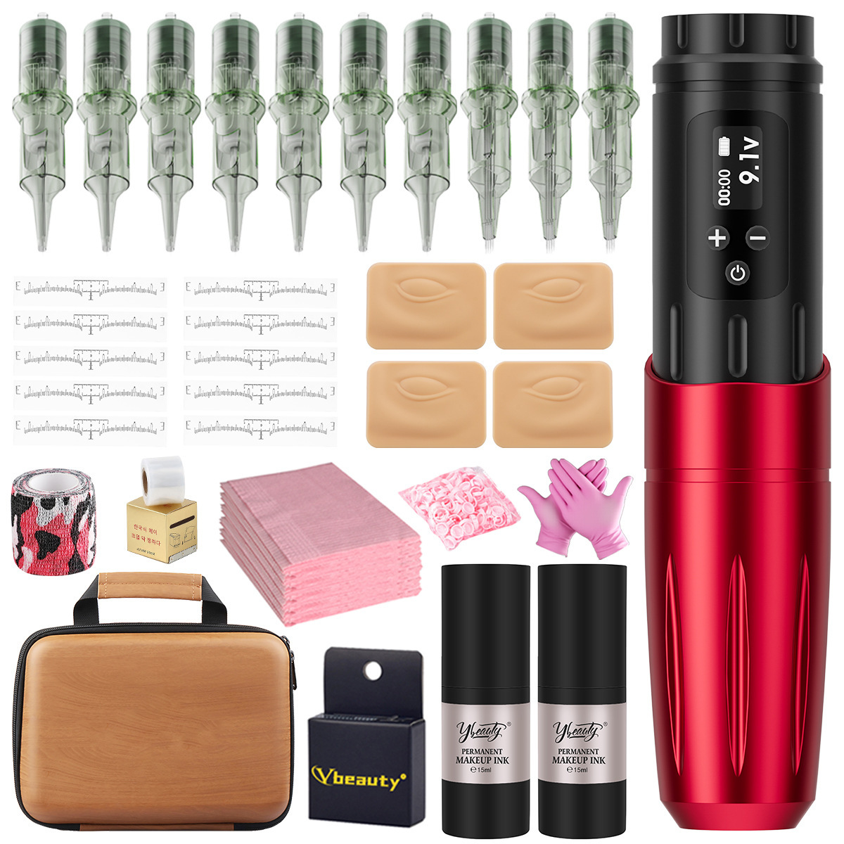 Ensemble de tatouage de sourcils [rouge]