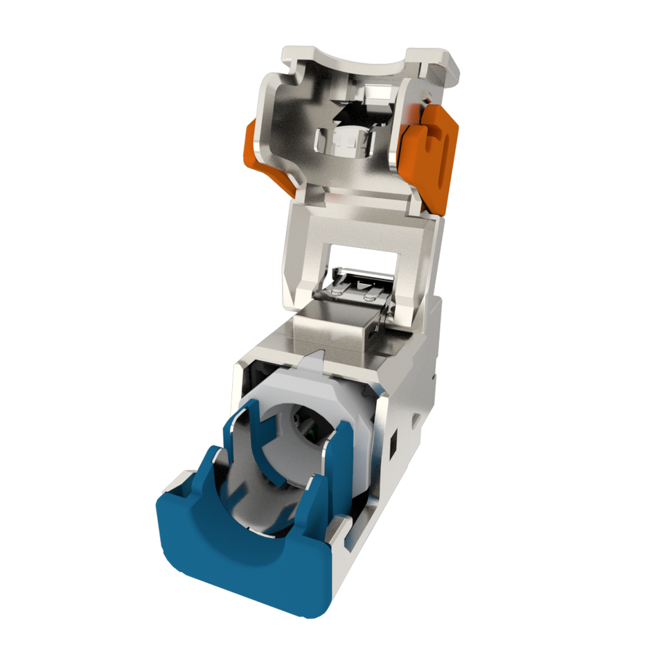 OEM New RJ45 STP Cat6/Cat6A/Cat7/Cat8 8P8C 180 Degree Toolless Ethernet ...