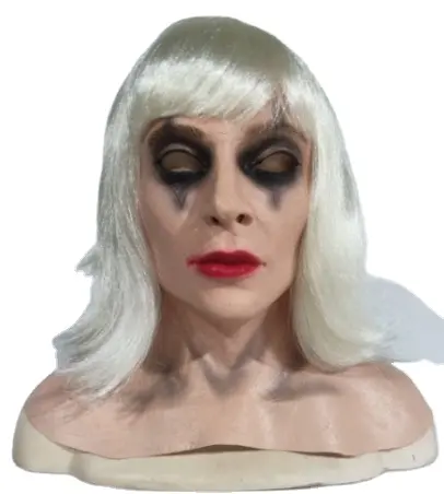 Маска для косплея для женщин Харли Квинн, маскарадные маски для Хэллоуина, реалистичный латексный материал