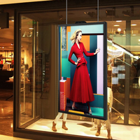 Écran publicitaire commercial suspendu, affichage numérique pour vitrine, signalétique intérieure, écran LCD 55 pouces, kiosque CE SDK, écran tactile, magasin de détail