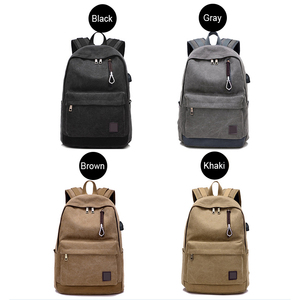 6322 กระเป๋าเป้สะพายหลังผ้าใบสีทึบ, กระเป๋าเป้สะพายหลังใส่แล็ปท็อป, กระเป๋าเป้สะพายหลังสำหรับเดินทางพักผ่อนกลางแจ้ง - Product Image 5