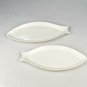 <span class=keywords><strong>Plateau</strong></span> <span class=keywords><strong>à</strong></span> fruits de mer en mélamine de qualité restaurant de 11 pouces et 14,5 pouces pour poisson grillé et crevettes - Product Image 3