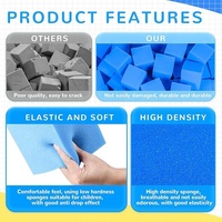 Woxin Éponge de blocs de fosse en polyuréthane haute densité pour parcs de trampolines intérieurs et extérieurs, piscines de gymnastique, mousse cubée
