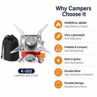 Réchaud à gaz pliable pour camping, randonnée et pique-nique, vente en gros OEM, pour la cuisine en plein air