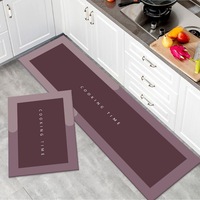 Alfombras de cocina suaves lavables de barro de diatomeas para el hogar con impresión personalizada, alfombrilla de cocina absorbente de agua, Juego de 2 piezas